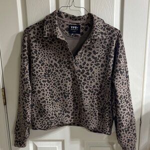 Abercrombie & Fitch Leopard Print Sweatshirt - Brown and Black